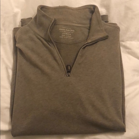 J. Crew men's quarter zip long sleeve shirt sz L - Picture 1 of 3